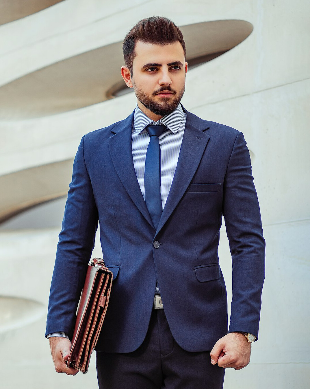 man in business suit networking