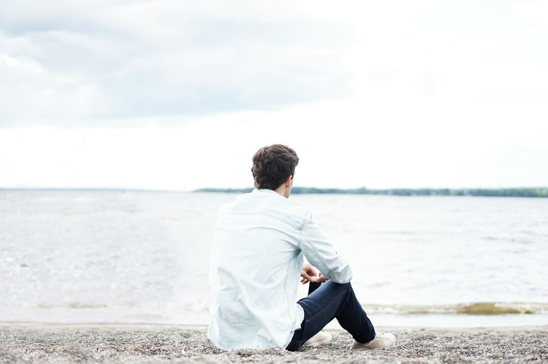 person reflecting alone