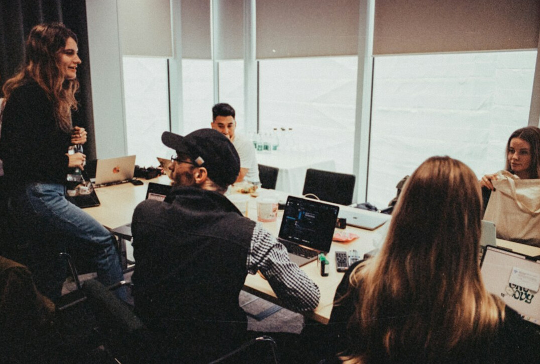 team brainstorming session